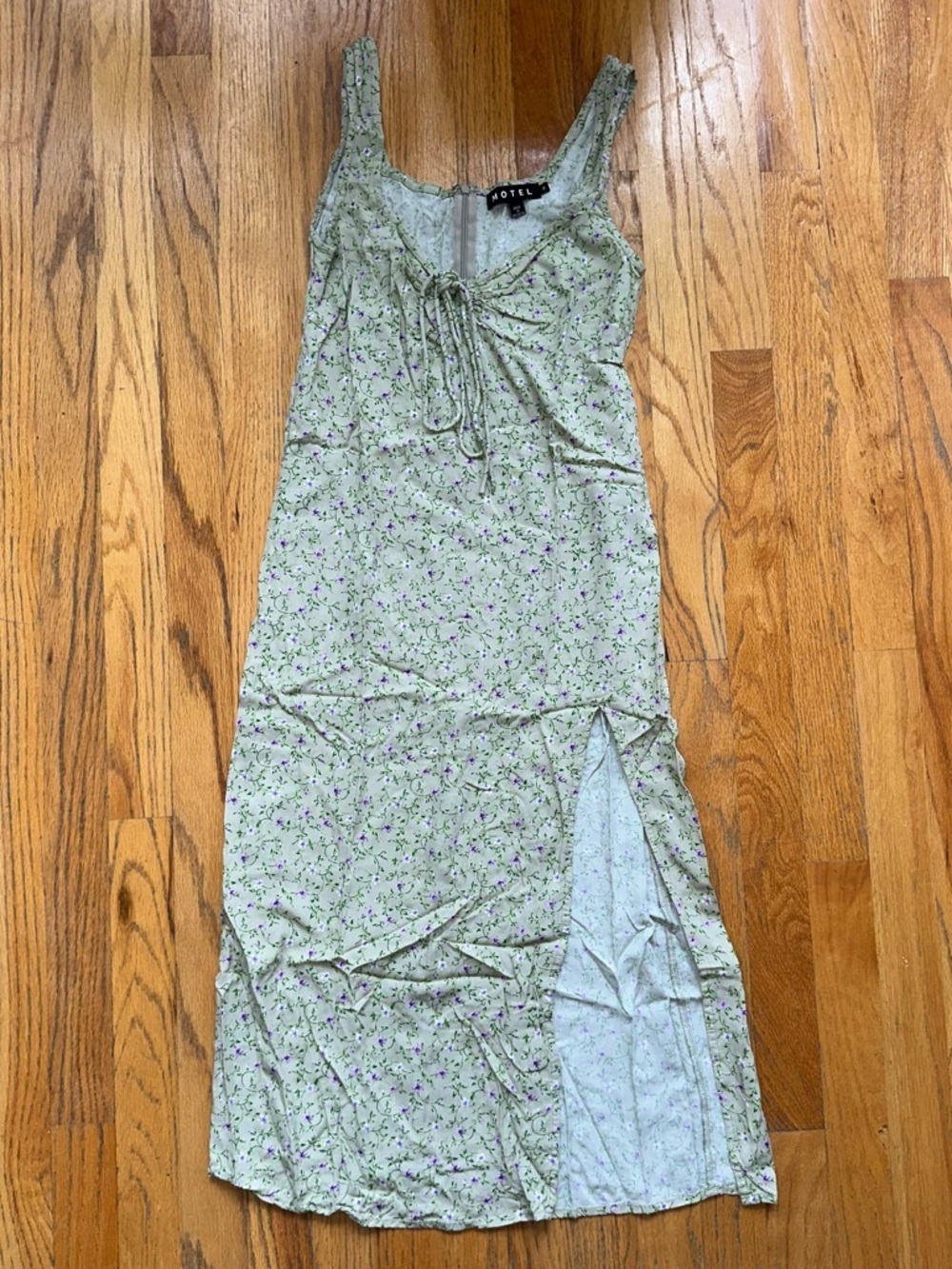 Motel Rocks Green Ribbed Midi Bodycon Dress - Picture 6 of 8